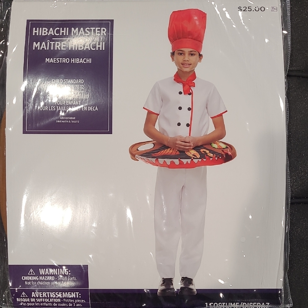 Hibachi Master Kids Costume - Red and White